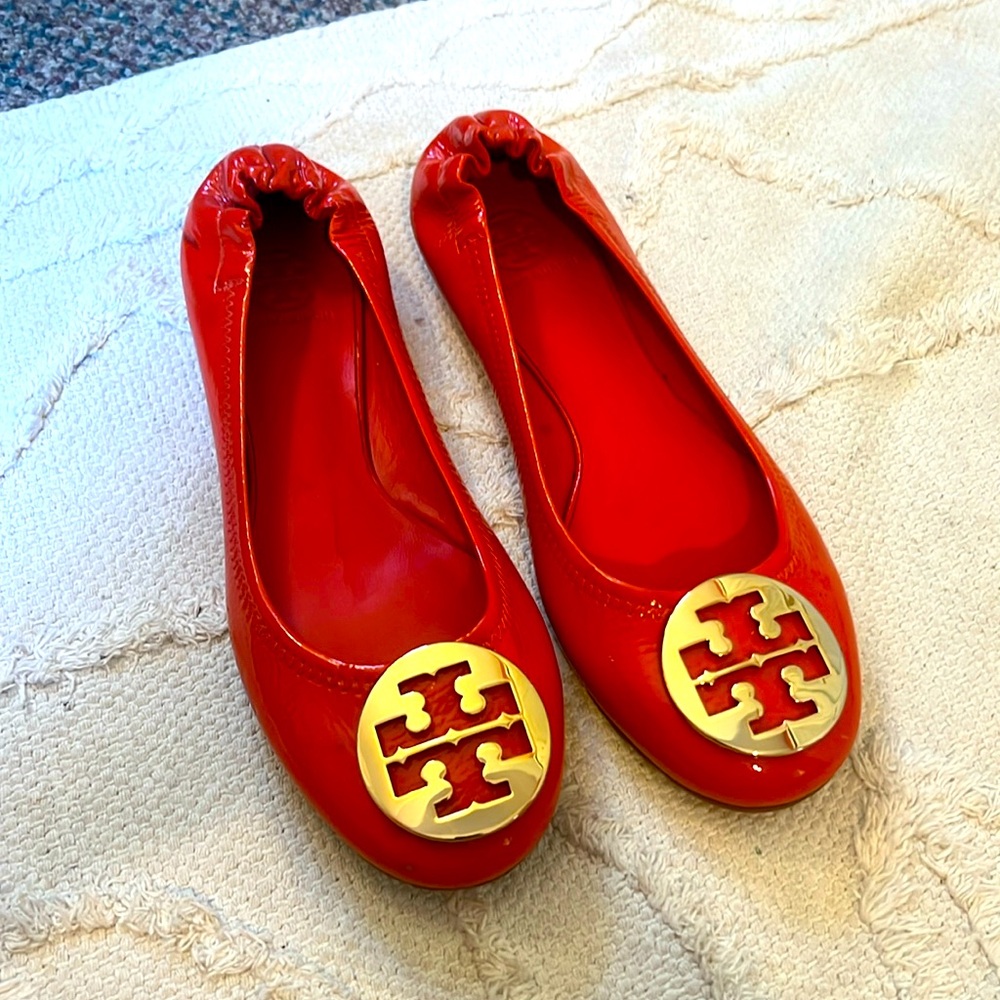 Tory Burch Red Ballet Flats